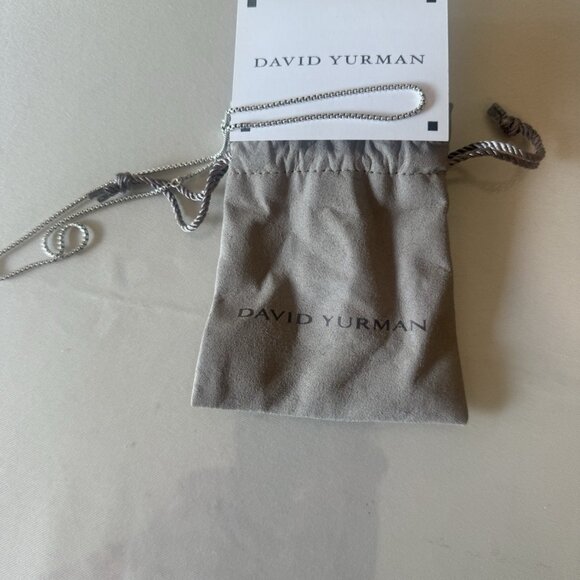 David Yurman Unisex 1.7mm Silver Box Chain Necklace - Picture 2 of 2